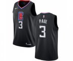 Los Angeles Clippers #3 Chris Paul Authentic Black Alternate Basketball Jersey Statement Edition