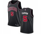 Chicago Bulls #5 John Paxson Swingman Black Basketball Jersey Statement Edition