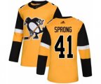 Adidas Pittsburgh Penguins #41 Daniel Sprong Premier Gold Alternate NHL Jersey