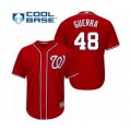 Washington Nationals #48 Javy Guerra Authentic Red Alternate 1 Cool Base Baseball Player Jersey