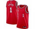 Portland Trail Blazers #1 Anfernee Simons Swingman Red Hardwood Classics Basketball Jersey