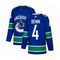 Vancouver Canucks #4 Jordie Benn Authentic Blue Home Hockey Jersey