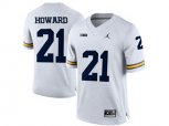 2016 Men's Jordan Brand Michigan Wolverines Desmond Howard #21 College Football Limited Jersey - White