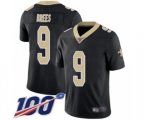 New Orleans Saints #9 Drew Brees Black Team Color Vapor Untouchable Limited Player 100th Season Football Jersey