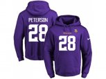 Minnesota Vikings #28 Adrian Peterson Purple Name & Number Pullover NFL Hoodie