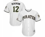 Pittsburgh Pirates #12 Corey Dickerson Replica White Alternate Cool Base Baseball Jersey