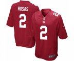 New York Giants #2 Aldrick Rosas Game Red Alternate Football Jersey