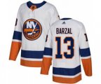 New York Islanders #13 Mathew Barzal White Road Stitched Hockey Jersey