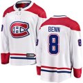 Montreal Canadiens #8 Jordie Benn Authentic White Away Fanatics Branded Breakaway NHL Jersey
