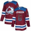 Colorado Avalanche #6 Erik Johnson Authentic Burgundy Drift Fashion NHL Jersey