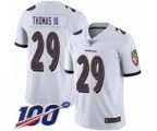 Baltimore Ravens #29 Earl Thomas III White Vapor Untouchable Limited Player 100th Season Football Jersey
