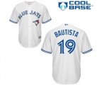 Toronto Blue Jays #19 Jose Bautista Replica White Home Baseball Jersey
