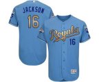 Kansas City Royals #16 Bo Jackson Authentic Light Blue 2015 World Series Champions Gold Program FlexBase MLB Jersey