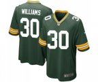 Green Bay Packers #30 Jamaal Williams Game Green Team Color Football Jersey