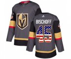 Vegas Golden Knights #45 Jake Bischoff Authentic Gray USA Flag Fashion NHL Jersey
