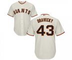 San Francisco Giants #43 Dave Dravecky Replica Cream Home Cool Base Baseball Jersey
