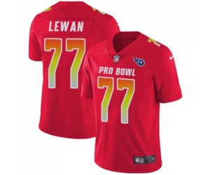 Tennessee Titans #77 Taylor Lewan Limited Red AFC 2019 Pro Bowl Football Jersey