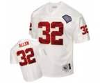 Kansas City Chiefs #32 Marcus Allen White 75TH Patch Authentic Throwback Football Jersey