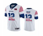 New England Patriots #12 Tom Brady White Independence Day Limited Football Jersey