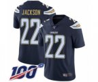 Los Angeles Chargers #22 Justin Jackson Navy Blue Team Color Vapor Untouchable Limited Player 100th Season Football Jersey