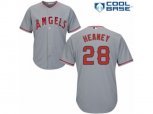 Los Angeles Angels of Anaheim #28 Andrew Heaney Replica Grey Road Cool Base MLB Jersey