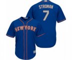 New York Mets #7 Marcus Stroman Replica Royal Blue Alternate Road Cool Base Baseball Jersey