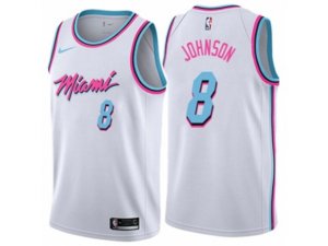 Miami Heat #8 Tyler Johnson Authentic White NBA Jersey - City Edition