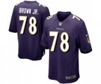 Baltimore Ravens #78 Orlando Brown Jr. Game Purple Team Color Football Jersey