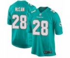 Miami Dolphins #28 Bobby McCain Game Aqua Green Team Color Football Jersey