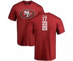 San Francisco 49ers #17 Jalen Hurd Red Backer T-Shirt