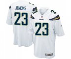 Los Angeles Chargers #23 Rayshawn Jenkins Game White Football Jersey