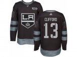 Los Angeles Kings #13 Kyle Clifford Black 1917-2017 100th Anniversary Stitched NHL Jersey