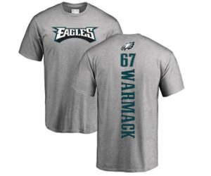 Philadelphia Eagles #67 Chance Warmack Ash Backer T-Shirt