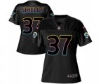 Women Los Angeles Rams #37 Sam Shields Game Black Fashion Football Jersey