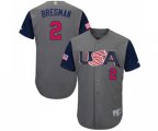 USA Baseball #2 Alex Bregman Gray 2017 World Baseball Classic Authentic Team Jersey