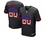 San Francisco 49ers #80 Jerry Rice Elite Black Alternate USA Flag Fashion Football Jersey