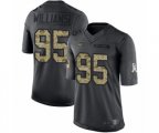 New York Jets #95 Quinnen Williams Limited Black 2016 Salute to Service Football Jersey