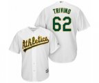 Oakland Athletics Lou Trivino Replica White Home Cool Base Baseball Player Jersey