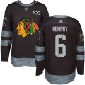 Chicago Blackhawks #6 Michal Kempny Authentic Black 1917-2017 100th Anniversary NHL Jersey