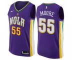 New Orleans Pelicans #55 E'Twaun Moore Swingman Purple NBA Jersey - City Edition