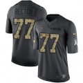 New York Jets #77 Mekhi Becton Black Stitched Limited 2016 Salute to Service Jersey