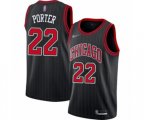 Chicago Bulls #22 Otto Porter Authentic Black Finished Basketball Jersey - Statement Edition
