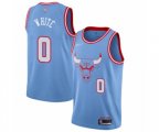 Chicago Bulls #0 Coby White Authentic Blue Basketball Jersey - 2019-20 City Edition