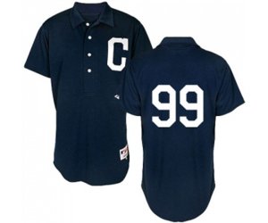 Cleveland Indians #99 Ricky Vaughn Replica Navy Blue 1902 Turn Back The Clock Baseball Jersey