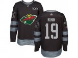 Minnesota Wild #19 Luke Kunin Black 1917-2017 100th Anniversary Stitched NHL Jersey
