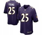 Baltimore Ravens #25 Tavon Young Game Purple Team Color Football Jersey