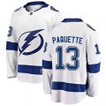 Tampa Bay Lightning #13 Cedric Paquette Fanatics Branded White Away Breakaway NHL Jersey