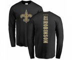New Orleans Saints #21 Patrick Robinson Black Backer Long Sleeve T-Shirt