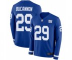 New York Giants #29 Deone Bucannon Limited Royal Blue Therma Long Sleeve Football Jersey