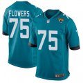Jacksonville Jaguars #75 Ereck Flowers Game Teal Green Alternate NFL Jersey